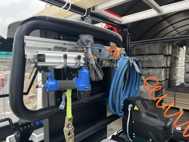 flexirack på paxster lasteplan med utstyr