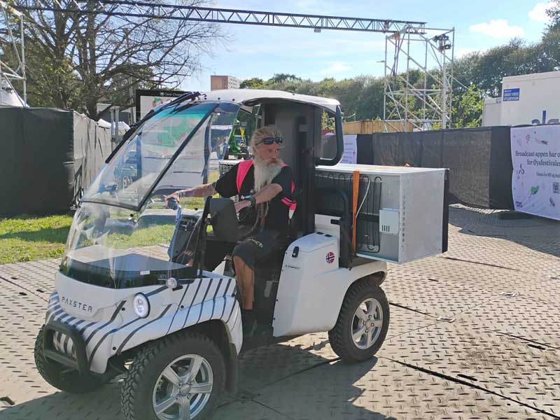 paxster øyafestivalen frakt av kjøleskap