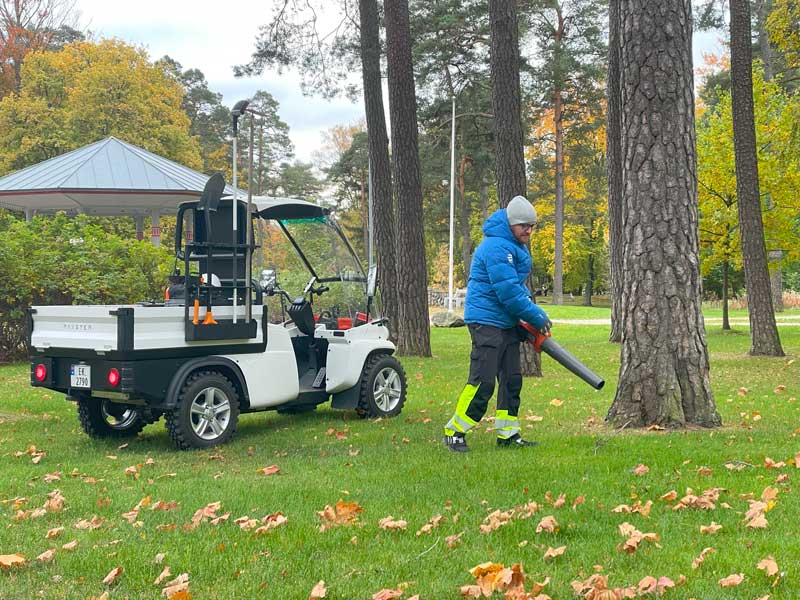 paxster vedlikehold park løvblåser
