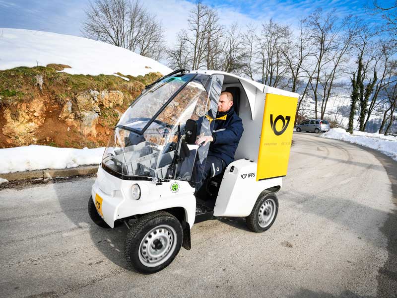 slovenia post paxster micro electric vehicle