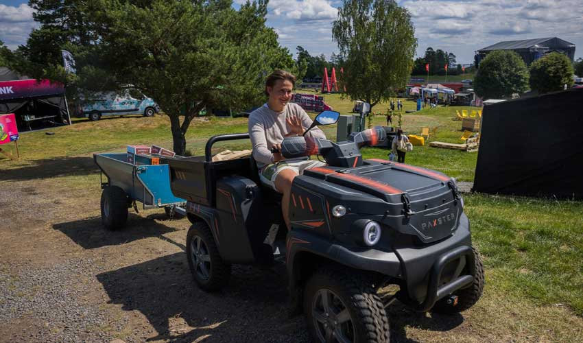 The Paxster Air played a key role in the setup and breakdown of the Stavern Festival, ensuring smooth and efficient transport of goods and equipment across the site.