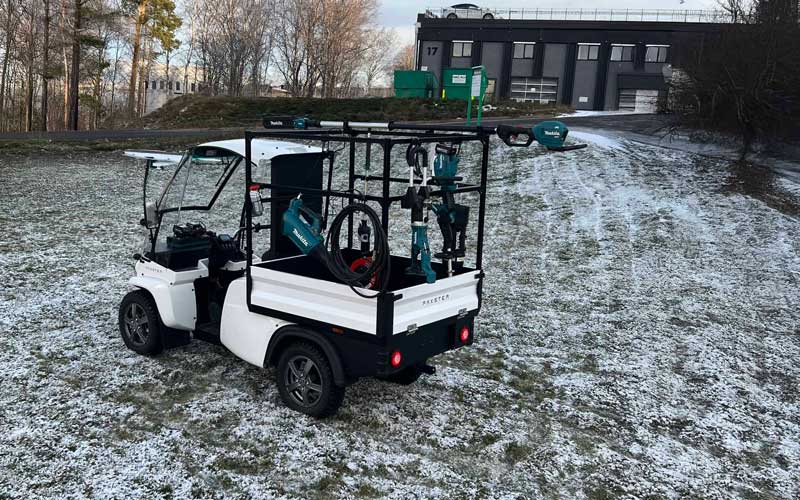 Paxster Stretch with FlexiRack, fully equipped with Makita tools – ready for efficient, on-the-go work