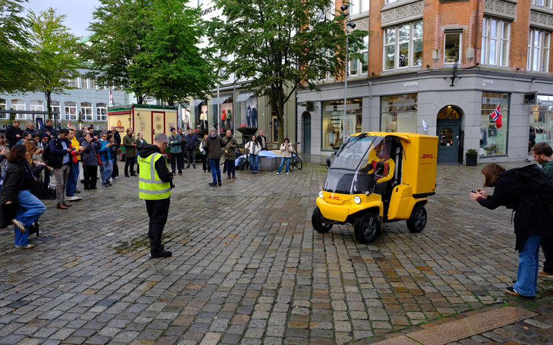 demo in bergen with shift2zero with Paxster, DHL and Nivel